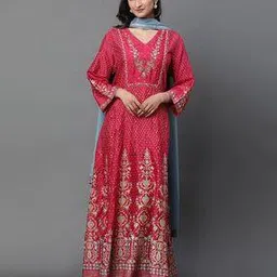 Embroidered Flared Kurta Set-picture-37
