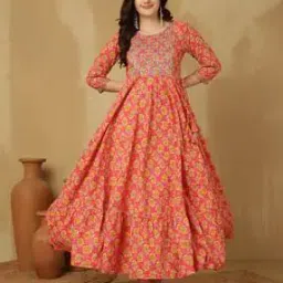 Women Floral Print Anarkali Kurta -image-63