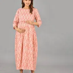 negen Block Print Fit & Flare Dress-picture-21