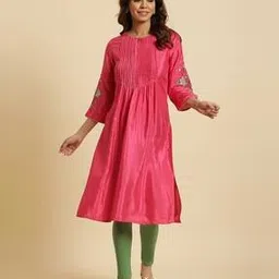 w Women Embroidered Straight Kurta-picture-31