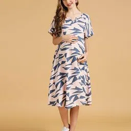 momtobe Women Printed Fit & Flare Dress-picture-28