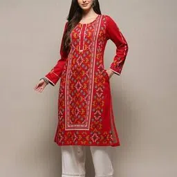 biba Women Geometric Print Straight Kurta-picture-41