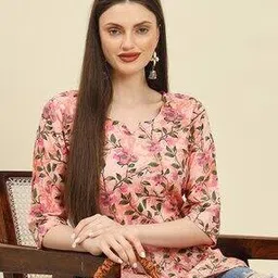 mialo fashion x ag Women Floral Print Pure Cotton Straight Kurti-picture-11