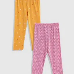 femea Pack Of 2 Graphic Leggings with Elasticated Waist-picture-52