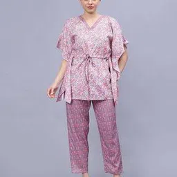 nightspree Women Floral Print Nightwear Set-picture-29