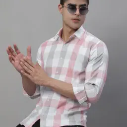 jainish Checked Shirt with Spread Collar-picture-53