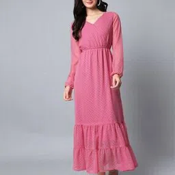 hello design V-Neck Tiered Dress-picture-15