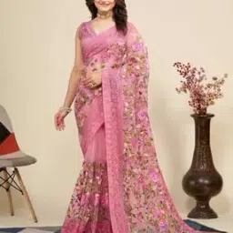 vairagee Women Embroidered Net Saree-picture-10