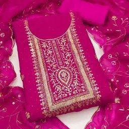 mimi design Women Embellished Unstitched Dress Material-picture-11