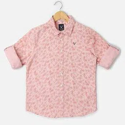 allen solly Boys Micro Print Slim Fit Shirt-picture-16