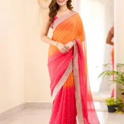 dwini Women Ombre-Dyed Saree with Contrast Border-picture-20