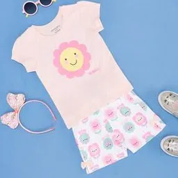pantaloons baby Cotton Graphic T-shirt And Short Sets-picture-35