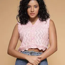 velvery Women Pointelle-Knit V-Neck Cardigan-picture-24