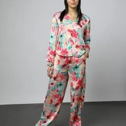 outryt Women Printed Satin Sleep Blouse-picture-48