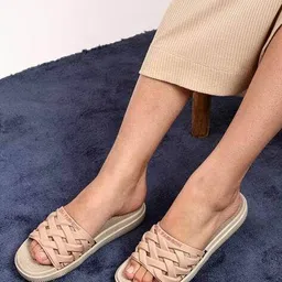 cassiey Women Criss-Cross Slip-On Slides image 1