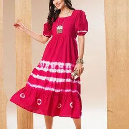 Women Tie & Dye A-line Dress-image-7