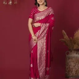 satrani Women Silk Blend Saree image 1