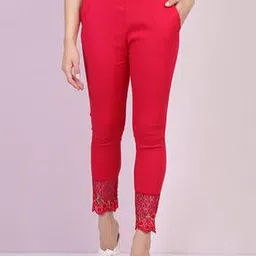 Women Leggings with Lace Detail-image-28