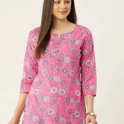clothing culture Women Floral Print Straight Kurti-picture-20
