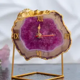 homearte india Round Agate Desktop Clock-picture-37