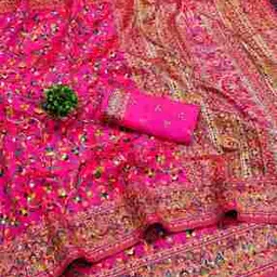 griva designer Women Floral Print Kashmiri Pashmina Silk Saree-picture-33