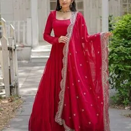 wedani Women Embroidered Flared Kurta Suit Set-picture-11