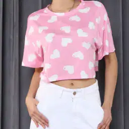 Shein Cute Drop-Shoulder Novelty Print Loose Fit Crop Top-picture-20