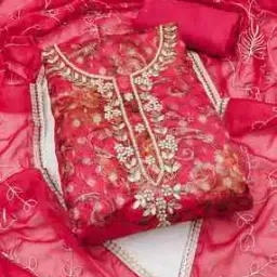 svaraa Women Embroidered 3-Piece Unstitched Dress Material-picture-18