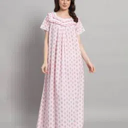 sephani Women Floral Print V-Neck Nighti-picture-29