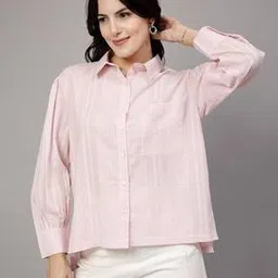 jeff cooper Women Striped Regular Fit Shirt-picture-40