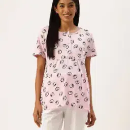 nejo - the new mom's journey Women Printed Nightshirt with Short Sleeves-picture-11