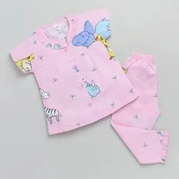 nauti kidz Ruffled Printed Nightsuit-picture-45