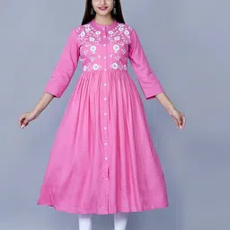 birampuria designer studio Women Embroidery Flared Kurta image 1