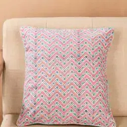 fabindia Chevron Print Cushion Cover 15" x 15"-picture-23