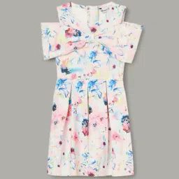 fame forever by lifestyle Girls Round Neck A-line Floral Dress image 1