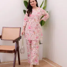 kiana house of fashion Women Floral Print Straight Kurta Set-picture-28