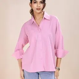 Women Relaxed Fit Cotton Shirt  -image-11