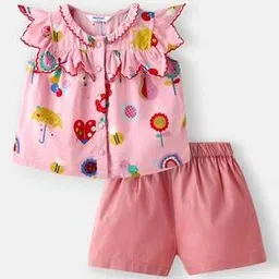 nauti nati Girls Graphic Shorts with Top-picture-43