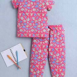 bumzee Girls Floral T-Shirt & Pyjamas Set-picture-28