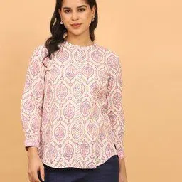 Women Relaxed Fit Round-Neck Top-picture-34
