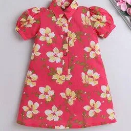 the magic wand Girls Floral Print A-Line Dress-picture-33