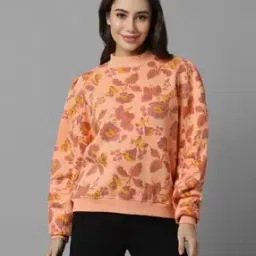 Women Floral Print Regular Fit Sweatshirt-image-10