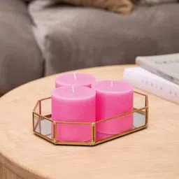 aromaticfables Set of 3 Mogra Fragrance Pillar Candles-picture-39