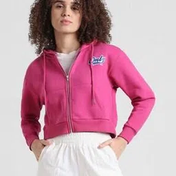 only Women Regular Fit Zip-Front Hoodie-picture-12