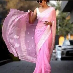 zikaraa Women Floral Woven Saree with Contrast Border-picture-51