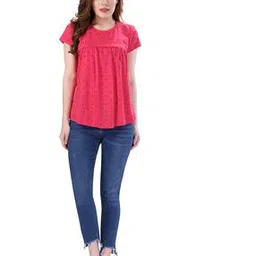 av2 Micro Print Round-Neck Top-picture-41