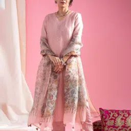 svaraa Women Embroidered Straight Kurta Set image 1