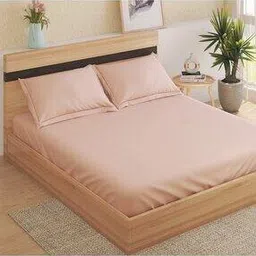 home centre 144 TC King Size Fitted Bedsheet with Pillow Covers-picture-32