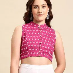 molcha by babita singh Women Floral Front Open Blouse-picture-18