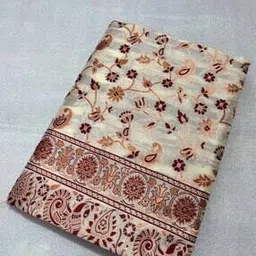 coco brown Women Floral Woven Saree with Unstitched Blouse Piece-picture-53